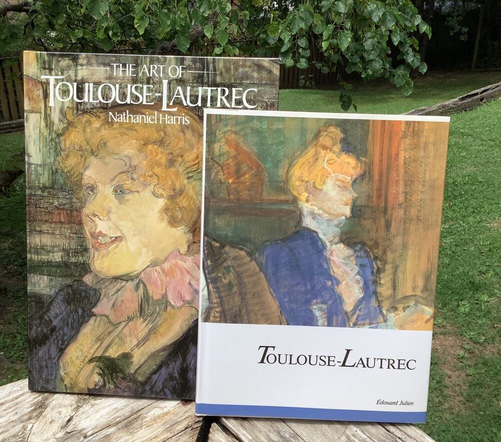 Toulouse Lautrec Vintage Art Book Lot Hardcover 1989 & 1991 Crown Gallery Paris